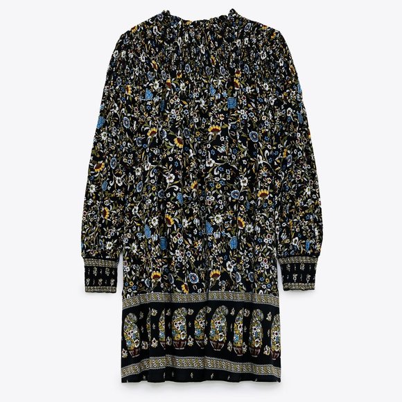 ZARA PRINTED MINI DRESS - Picture 3 of 9